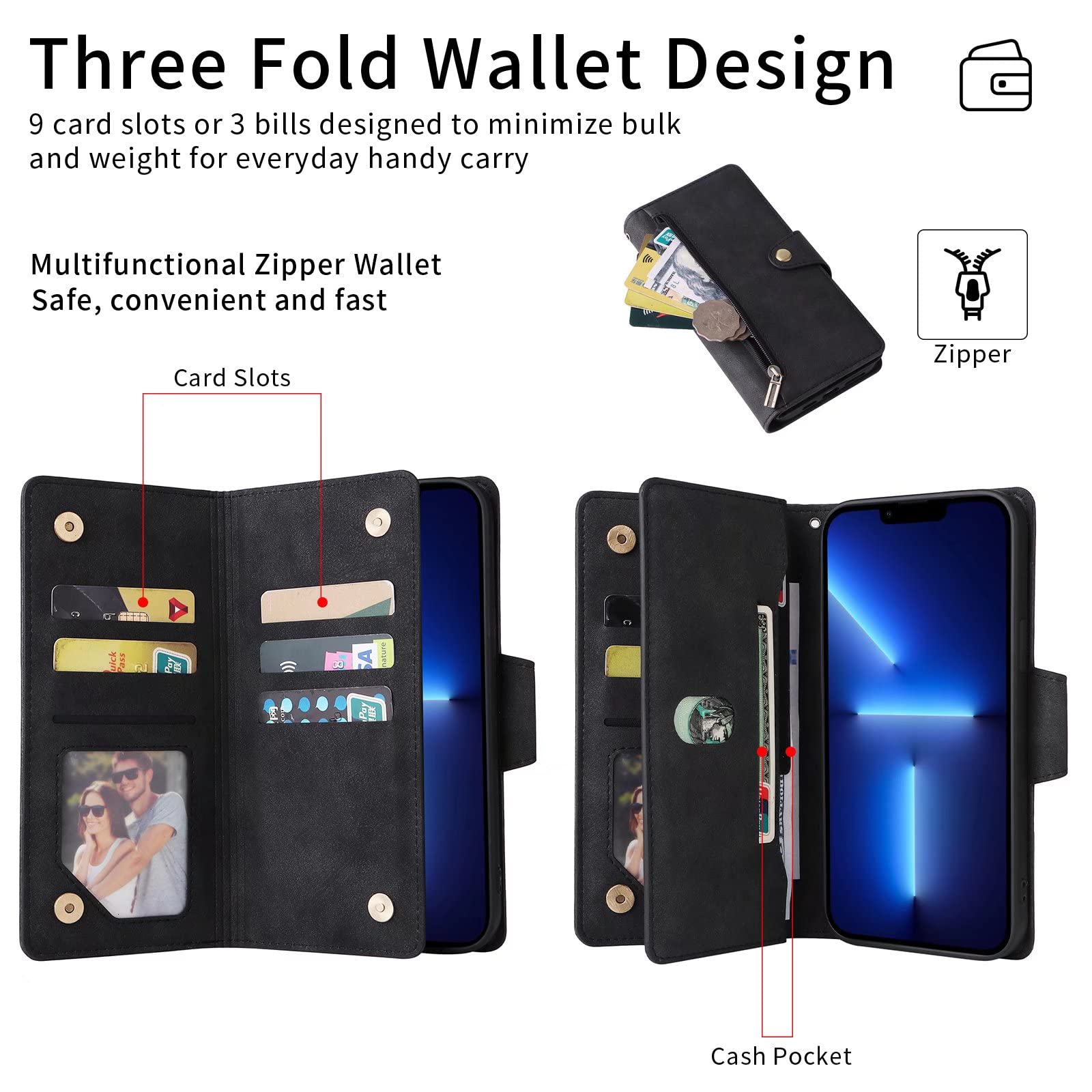 ESONG Coque pour Google Pixel 8A Housse,Etui en Cuir PU Portefeuille Flip Housse Protection Pochette,Anti-Choc Case Cover avec Fentes de Cartes, Support,Fermeture Magnétique,Jaune