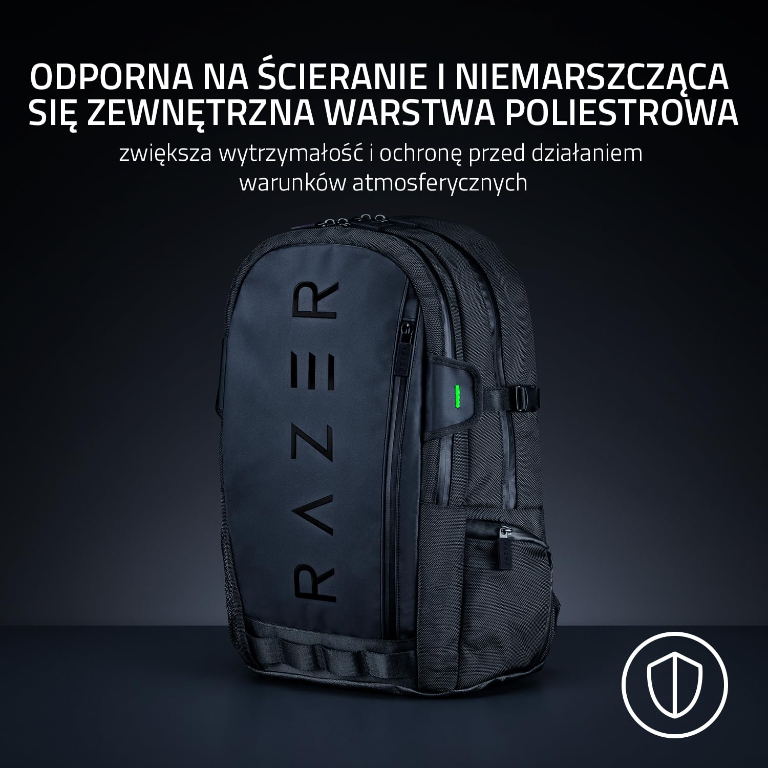 Razer Rogue V3 Backpack (15,6") Black Edition - kompaktowy plecak podróżny (kieszeń na laptopa do 15 cali, odporny na ścieranie, powłoka zewnętrzna z poliestru), czarny