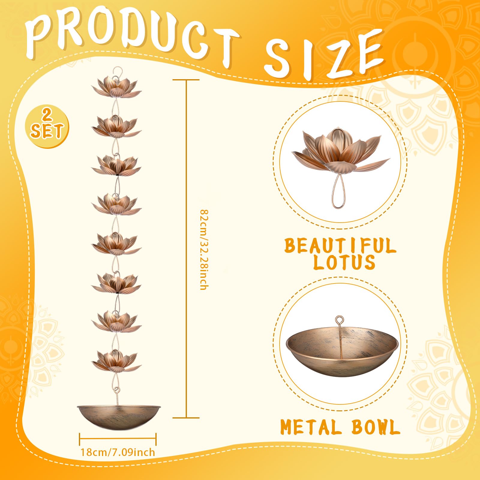 Amazon.com: LemonRoad 2 Set Diwali Hanging Urli Bowl Metal Lotus