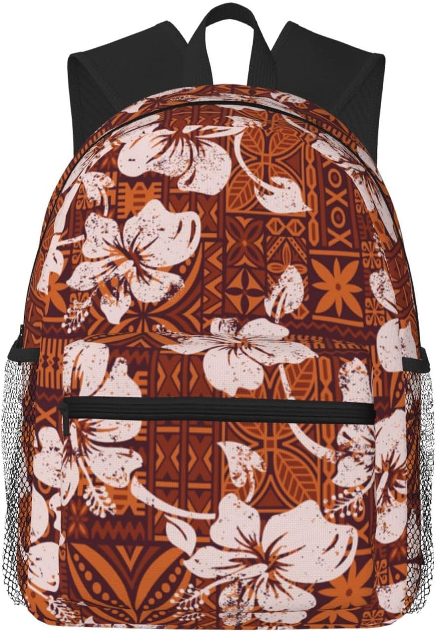 Vbcdgfg Vintage Hawaiian Hibiscus Flowers Backpack, Laptop Backpack for Adults