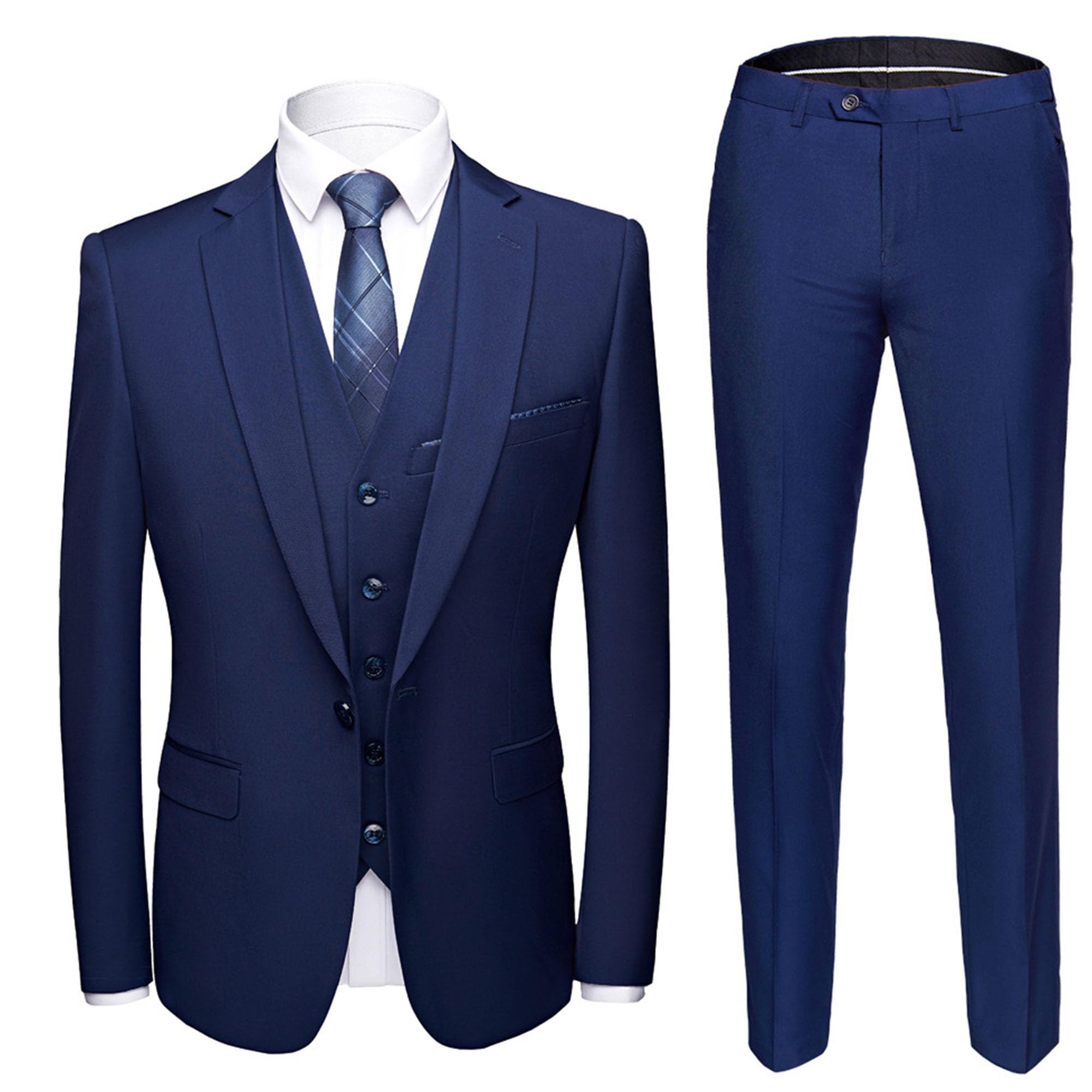 YOUTHUP Heren Blazer Slim Fit 2 Knopen Formele Casual Pak Jas Bruiloft Smoking Jassen, Paars, S