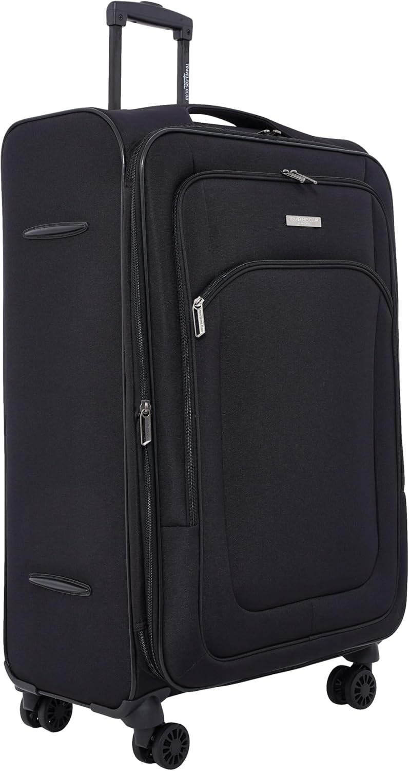 Travelers Club 4 Piece Soulana Luggage & Travel Set, Black