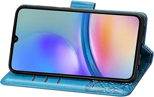 Miniatura 4 de HAOTP Funda para teléfono Samsung Galaxy A05S, funda con tapa para mujer, tarjeteros de crédito en relieve con diseño de mariposa y flor de piel