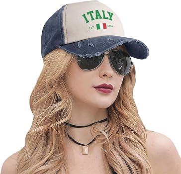 DABOYOZHZH Italy Est.1861 Independence Day Denim Washed Baseball