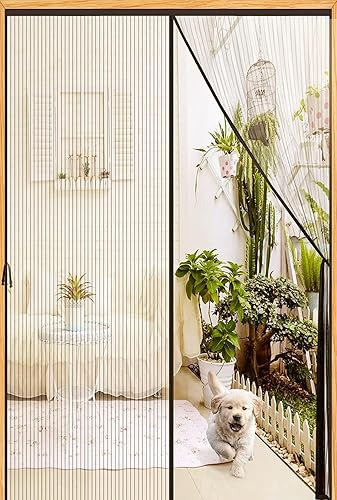 Miniatura 10 de Puertas de pantalla de garaje para garaje de 1 coche - 12x7 pies de fibra de vidrio, pantalla de puerta de garaje magnética duradera y resistente