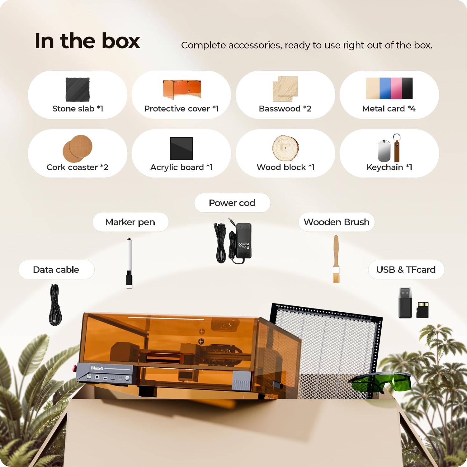 BlazeX M2 Pro 20W Laser Engraver Machine, 0.01mm Ultra-Precision Laser Cutter and Engraver Machine for Wood Metal Glass Leather, with Enclosure Honeycomb Engraving Materials, Class 1