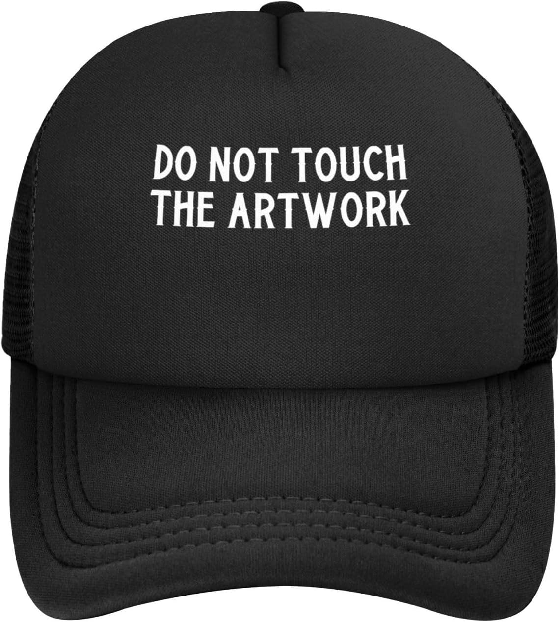 Do not Touch The Artwork Trucker Hat Snapback Hats Funny Baseball Cap for Men Women