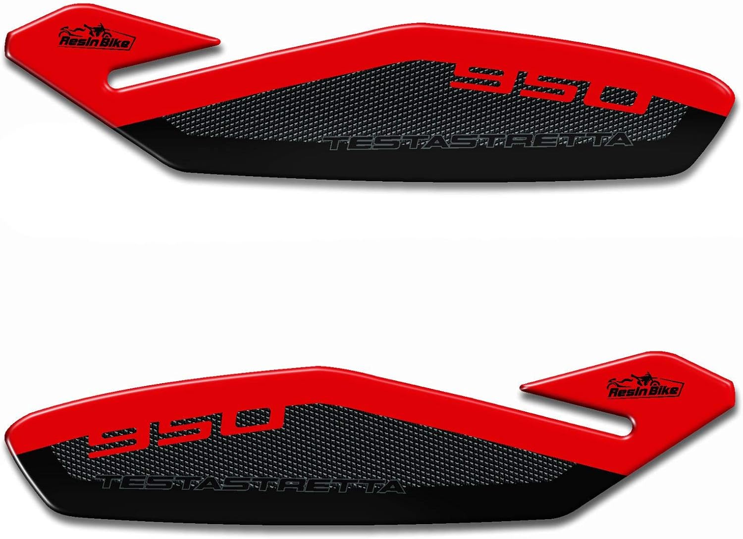 Resin Bike Motorcycle 3D Stickers Compatible with Ducati Multistrada 950-950 S 2018-2021. Handguards Protections from Impact and Scratches. Pair of Resin Stickers - Made in Italy