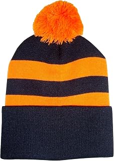 Arena Scarves Dundee United Supporters Black and Tangerine Traditional Style Bobble Hat