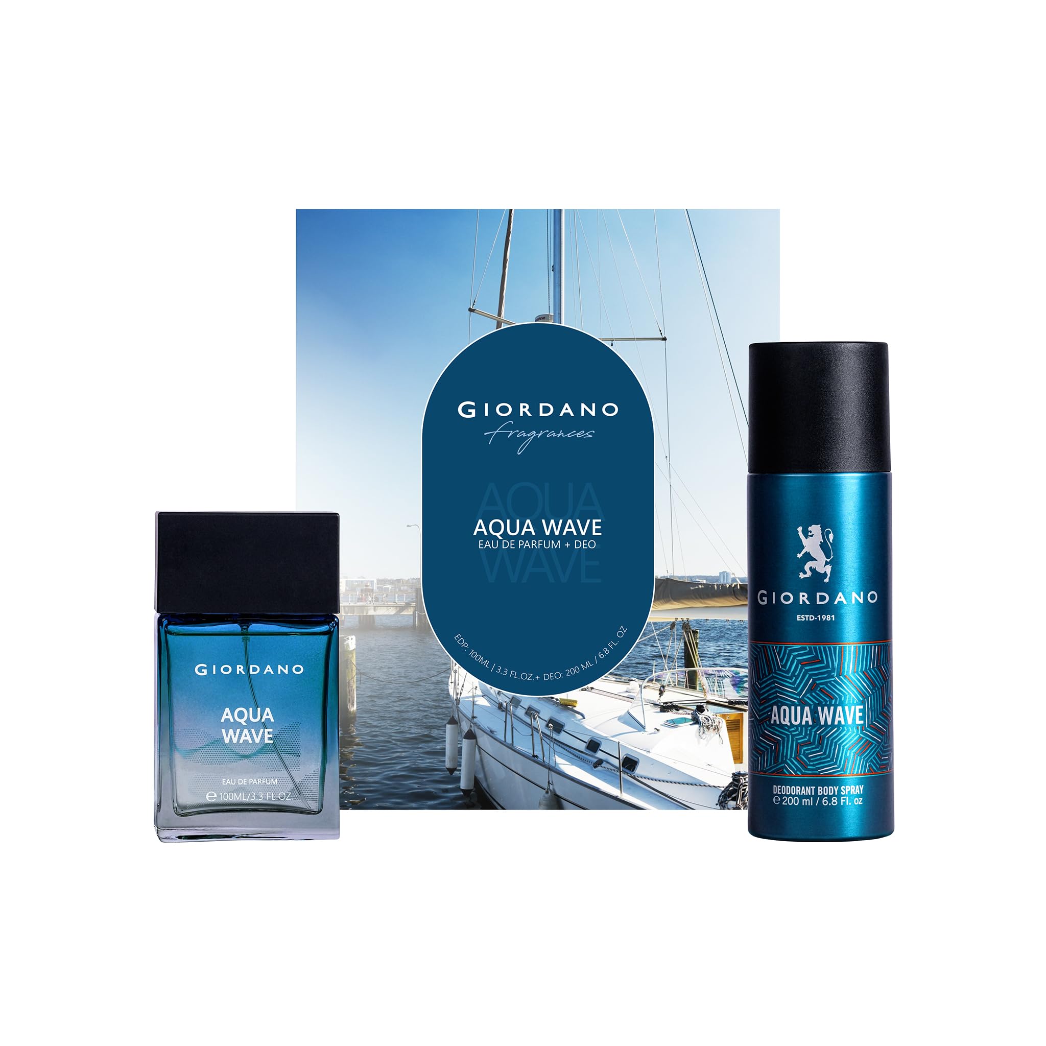 Giordano Aqua Wave Men’s Gift Set | Eau de Parfum 100ml + Deodorant Spray 200ml | Fresh & Long-Lasting Fragrance-picture-14