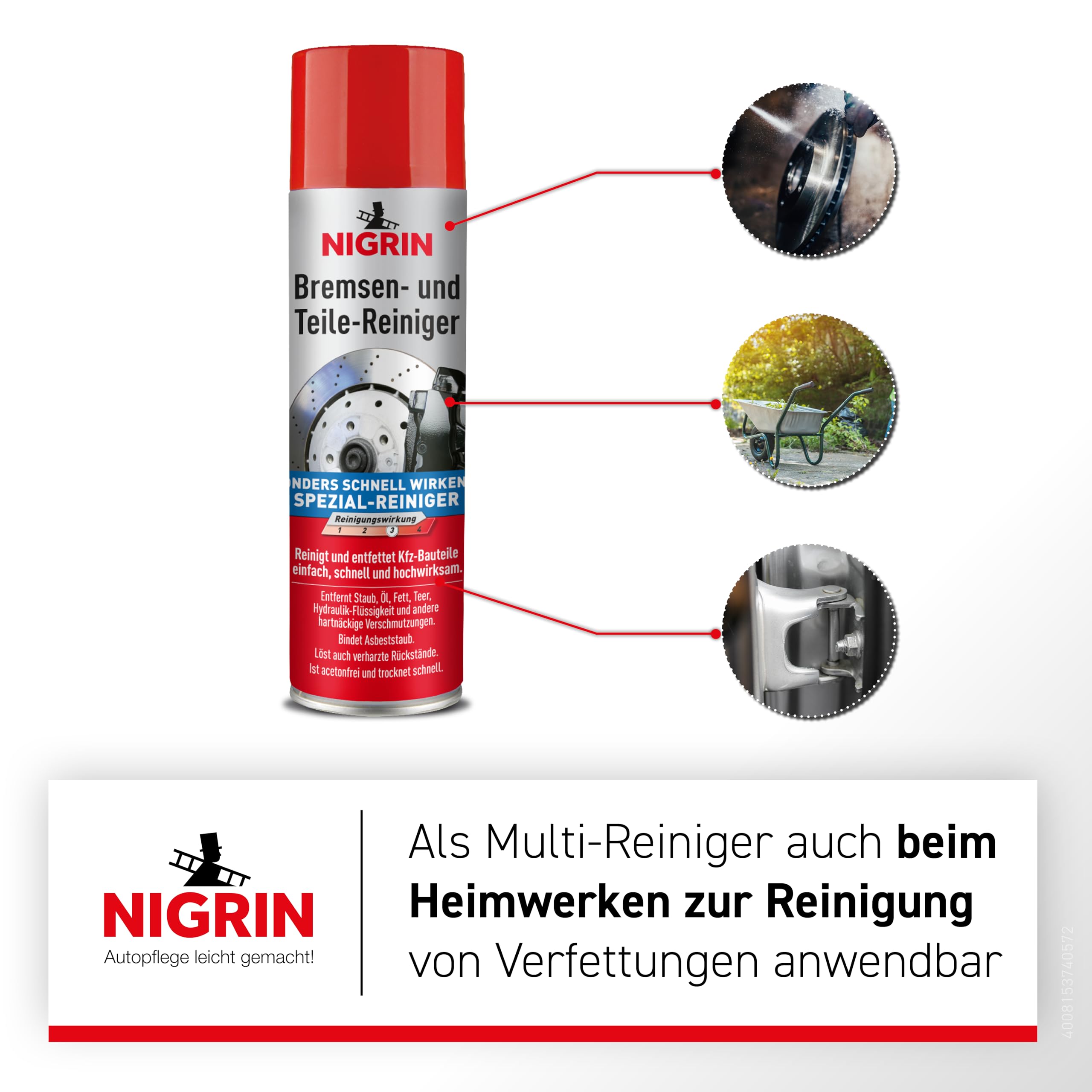 NIGRIN - NIGRIN Bremsen- und Teile-Reiniger, 500 ml