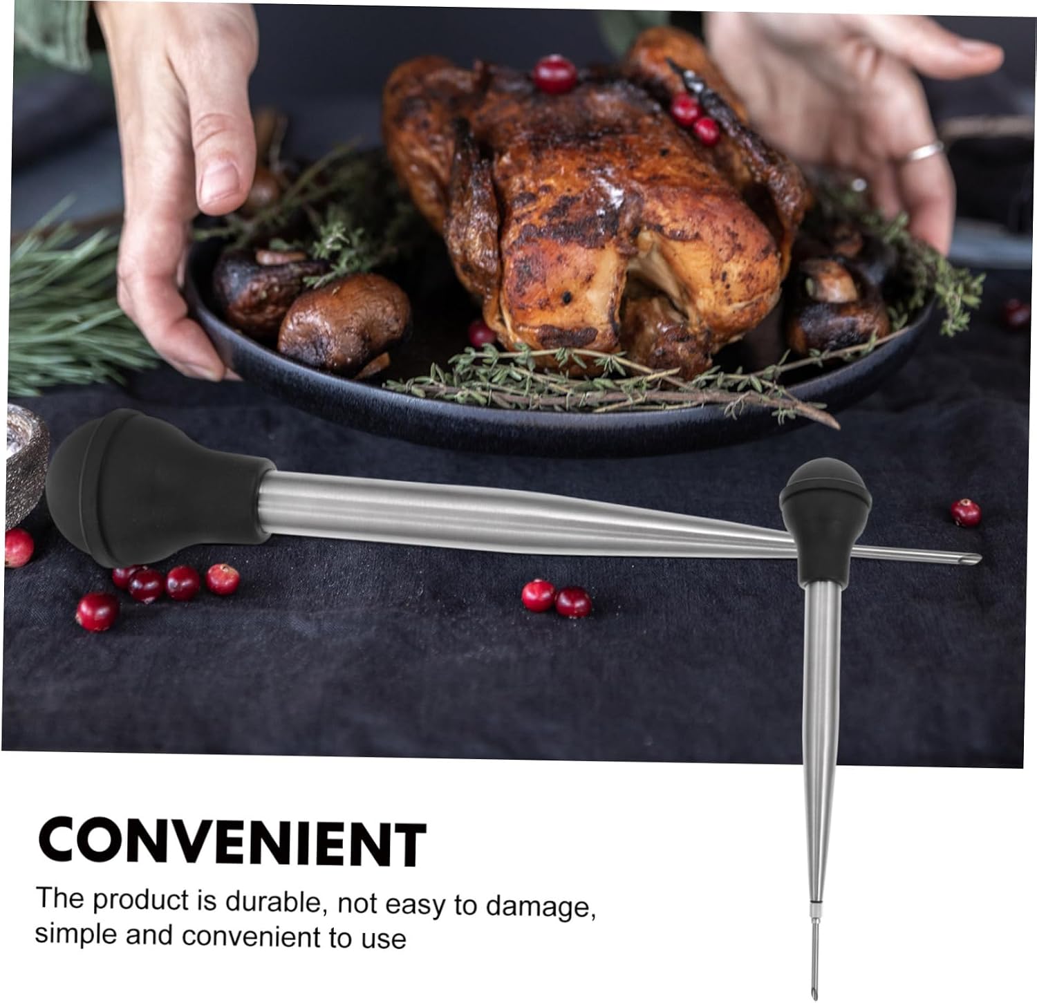 1Set Turkey Injector Sauce Food Grade Marinade Tool for Bbq Grilling Cooking Spice Injecting Kitchen Supplies