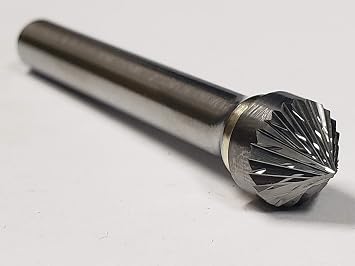 RedLine Tools - SK-5 .5000 Diameter Carbide Included Angle 90 SK Bur, Double Cut, .2500 LOC, 2.1250 OAL - RB25653