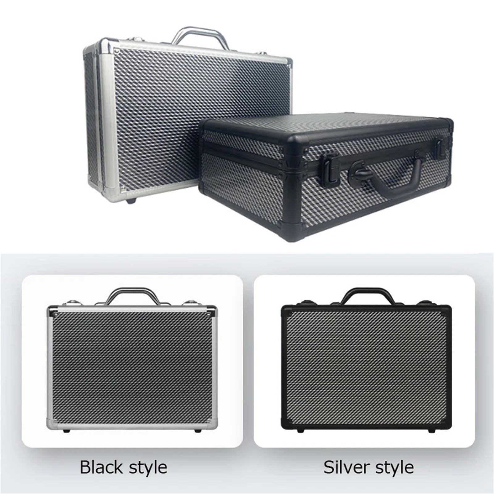 Aktenkoffer Aluminium ToolBox Tragbare Aluminium-Sicherheitsausrüstung, Werkzeugkasten, Instrumentenkoffer, Aufbewahrungsbox, Koffer, stoßfester mit Schwamm