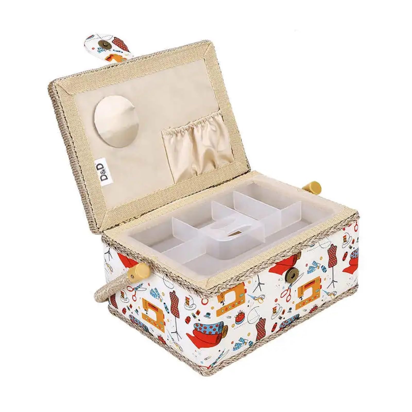 Cesta de Coser 3 Colors Craft Sewing Tool Needle Thread Basket Fabric Household Storage Box Organizer(Color3)
