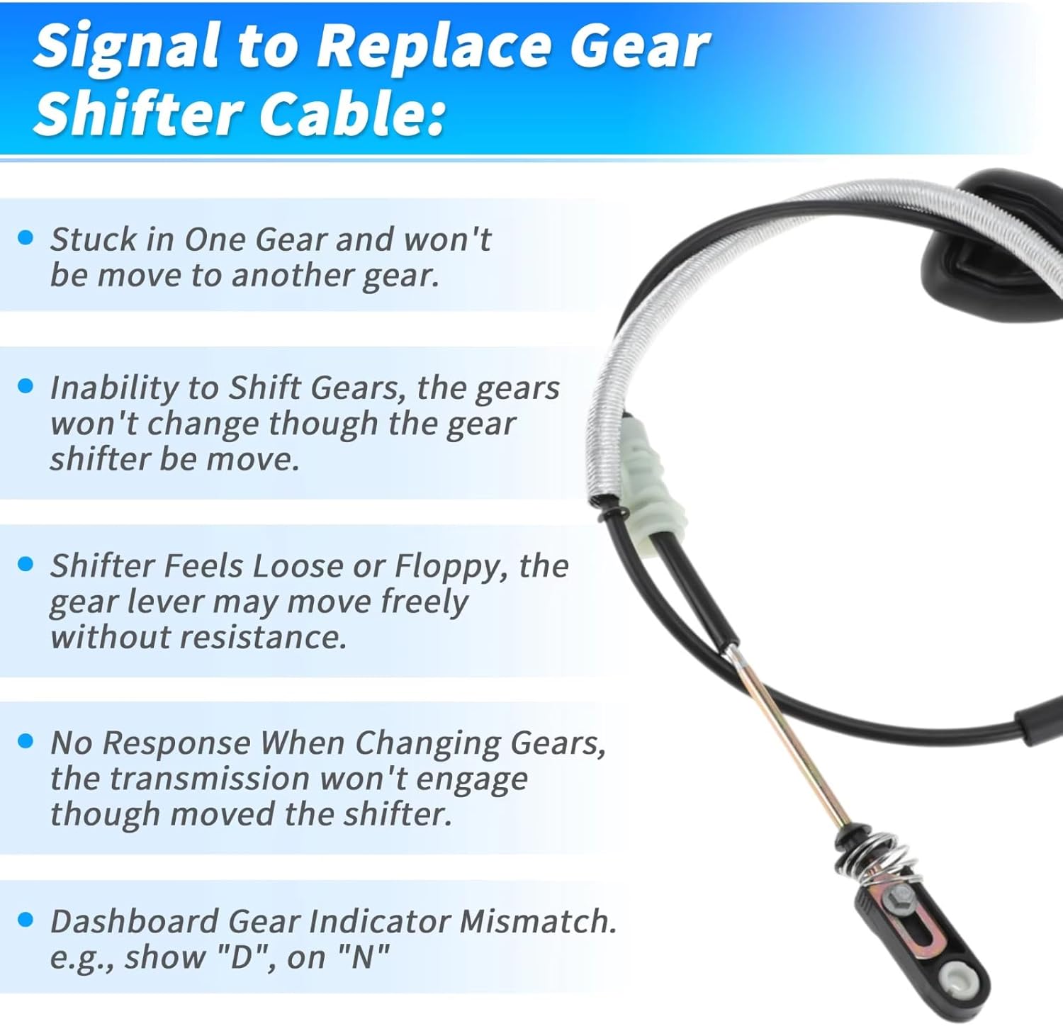 Gearshift Cable Compatible With Jeep For Grand For Cherokee 5.7L 6.4L 2011 2012 2013 Car Auto Transmission Gear Shifter Selector Cable 52124783AB