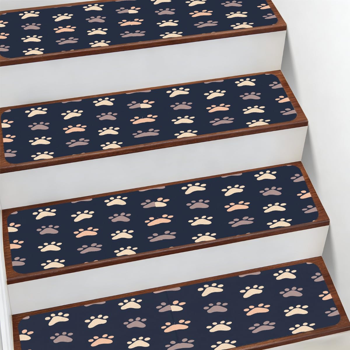 Alfombras para peldaños de escalera de 7.8 x 30 pulgadas protectores interiores Mexpekil