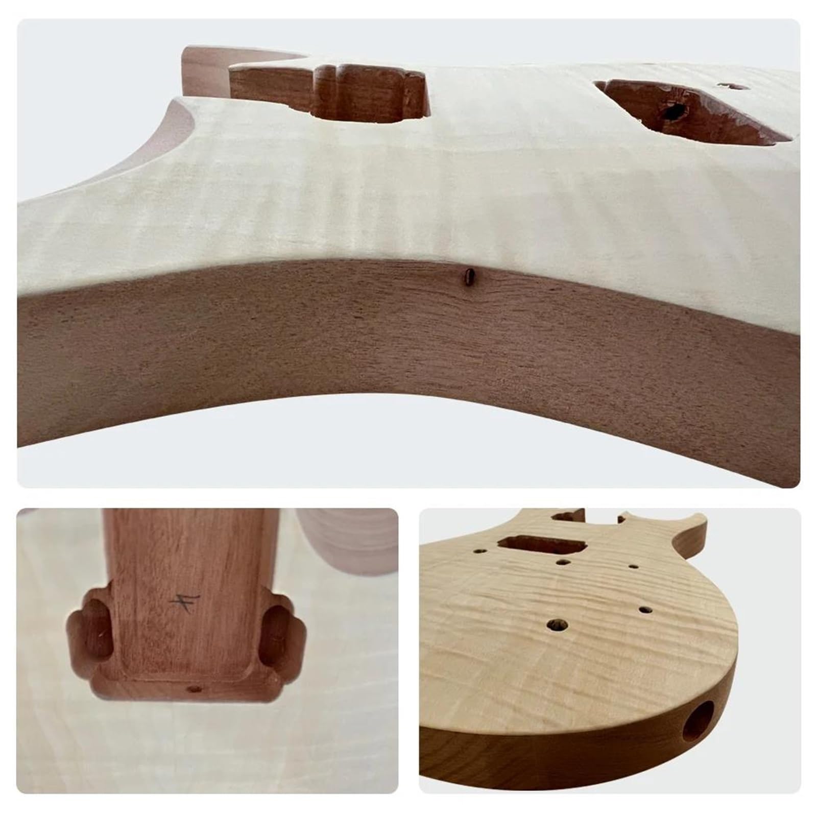Unfinished Guitar Body Electric Guitar Kit Unfinished Mahogany Body Neck Maple Fretboard