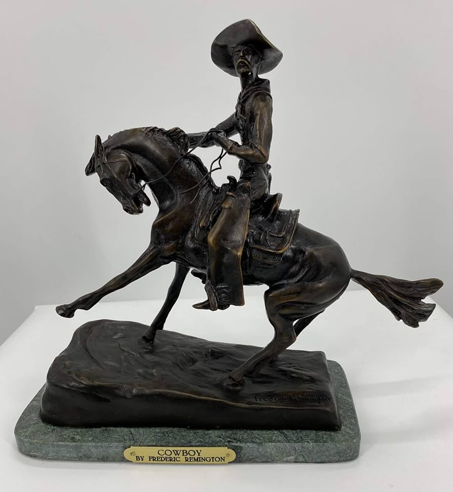 【ブロンズ調】Frederic Remington カウボーイ像 彫像 Amazon｜カウボーイAmericanブロンズハンドメイドSculpturer