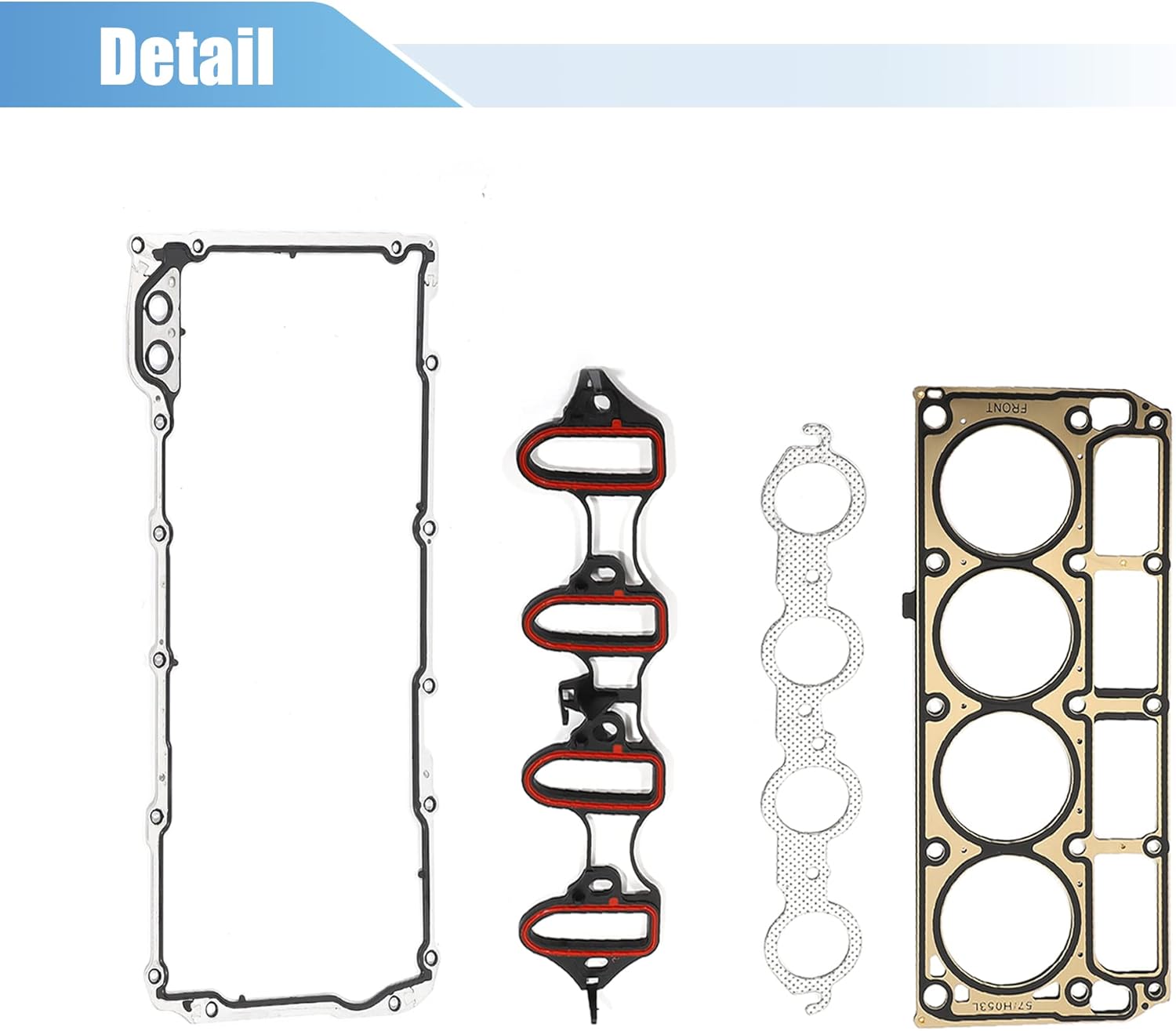 X AUTOHAUX Engine Cylinder Head Gasket Set CS9284 HS9292PT-1 for Chevy Silverado 1500 1999-2001 4.8L 5.3L for GMC Steel