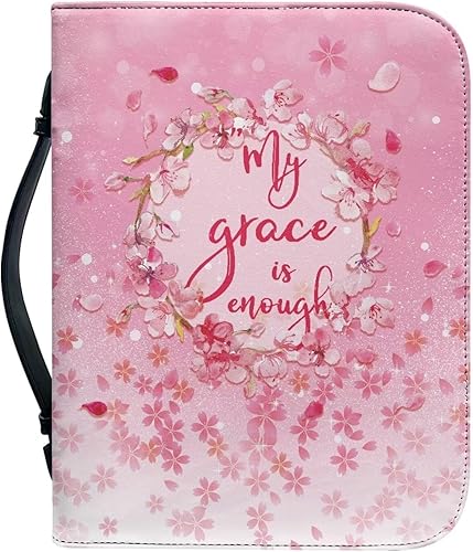 Funda de la Biblia para las mujeres, cubierta de la Biblia de la PU, suave bolsa de libro personalizada impermeable, bolsa de iglesia protectora de