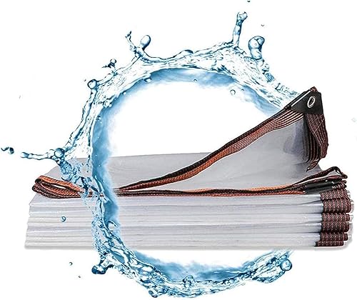 ZARBAILRE Lonas resistentes a la intemperie, 3 x 30 pies, lona transparente resistente a desgarros, lona transparente para lluvia de emergencia,