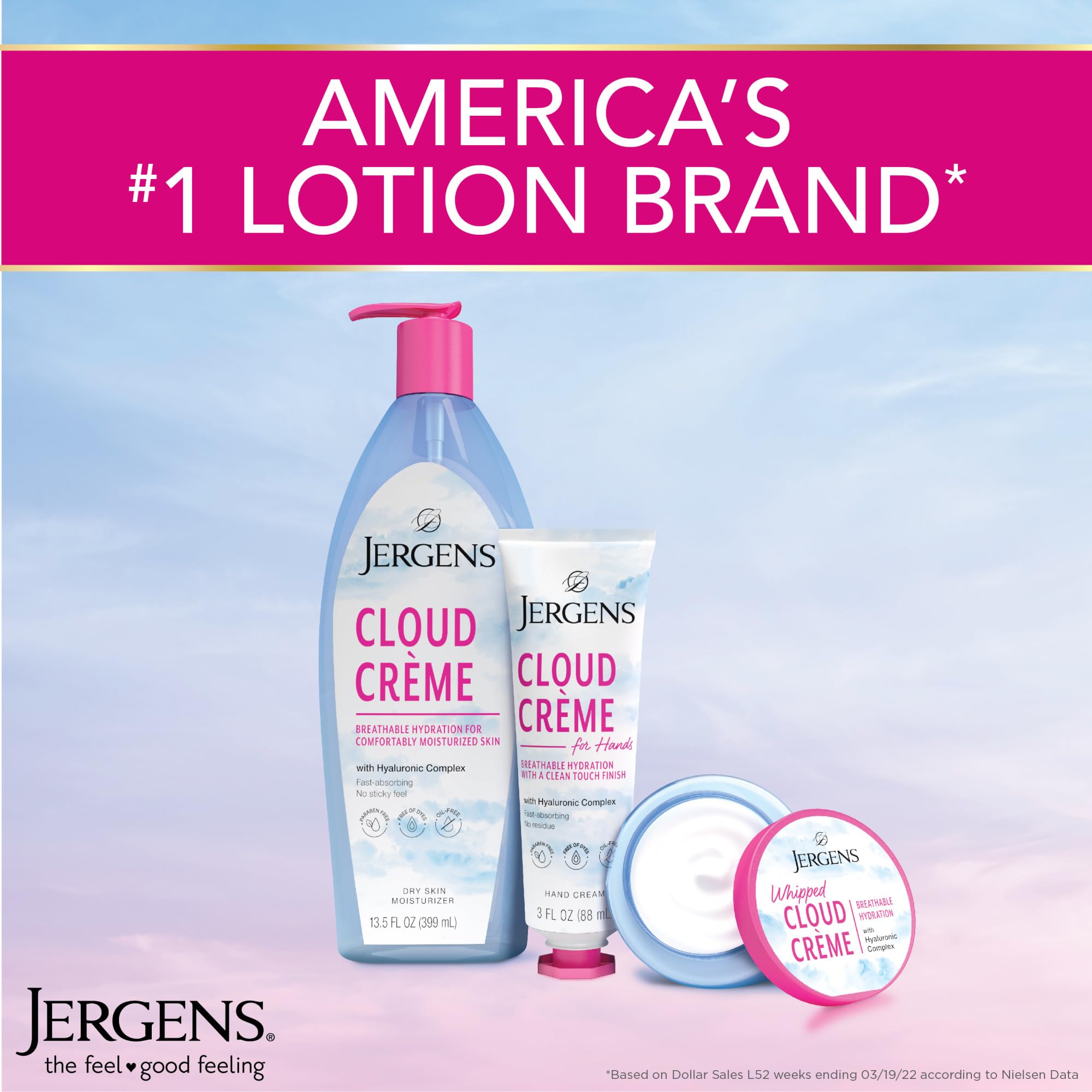 Amazon.com: Jergens Cloud Creme Breathable Body Lotion, Fast