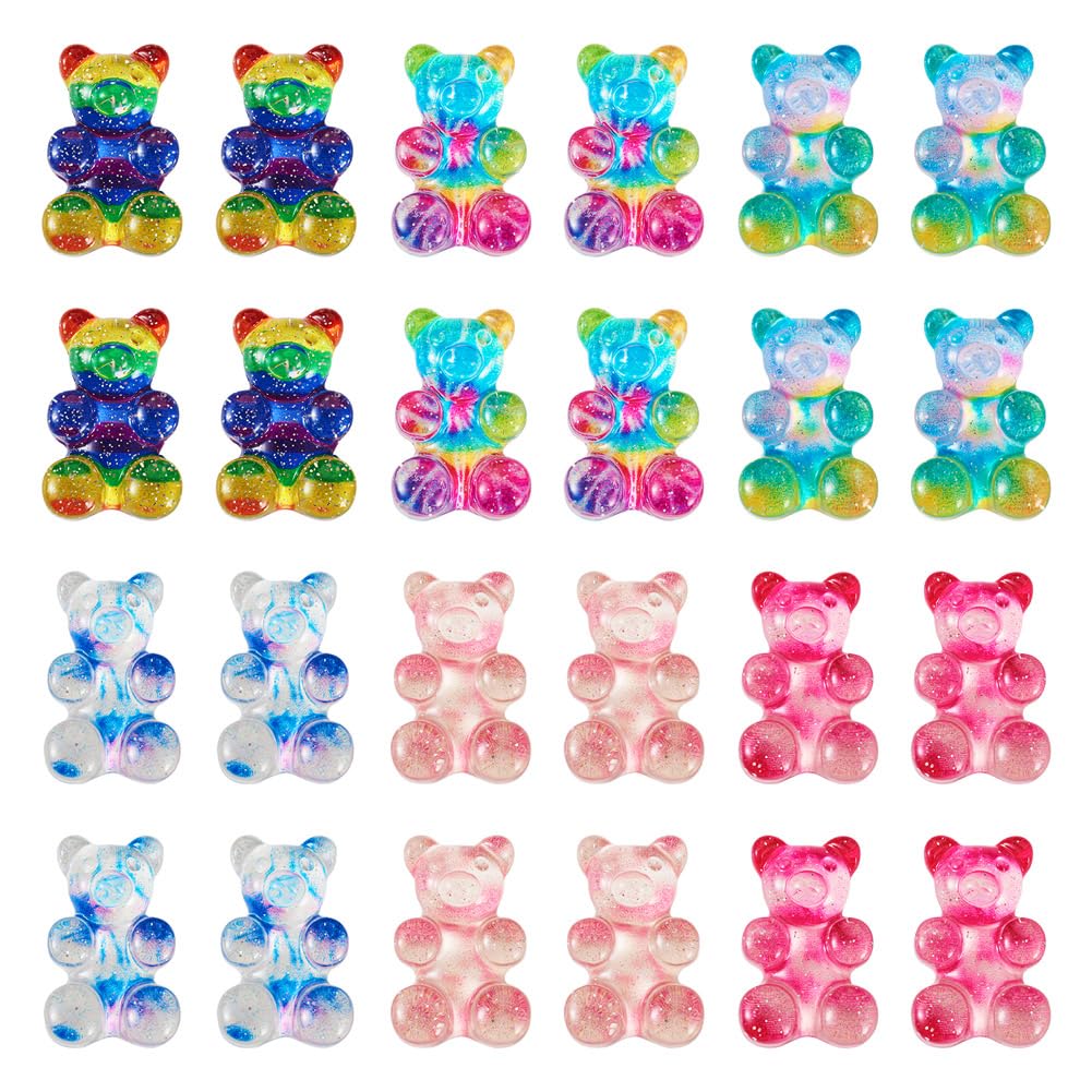 60 Cabochon Resina A Farfalla Glitterata Cheriswelry – Colori Misti, Piatti, Per Unghie, Scrapbooking, Gioielli Fai Da Te