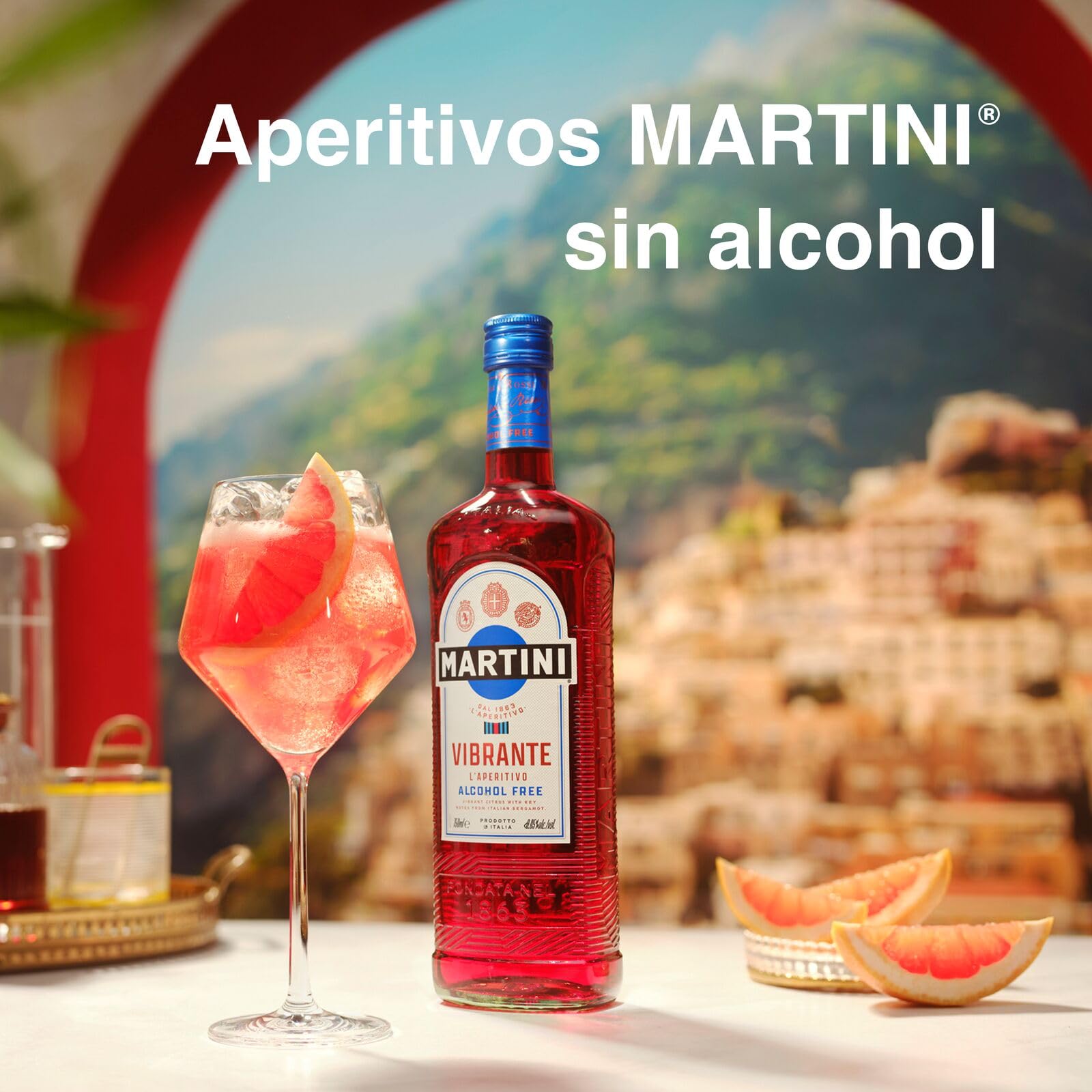 MARTINI Vibrante Aperitivo sin Alcohol 75cl con Infusión de Botánicos Superiores