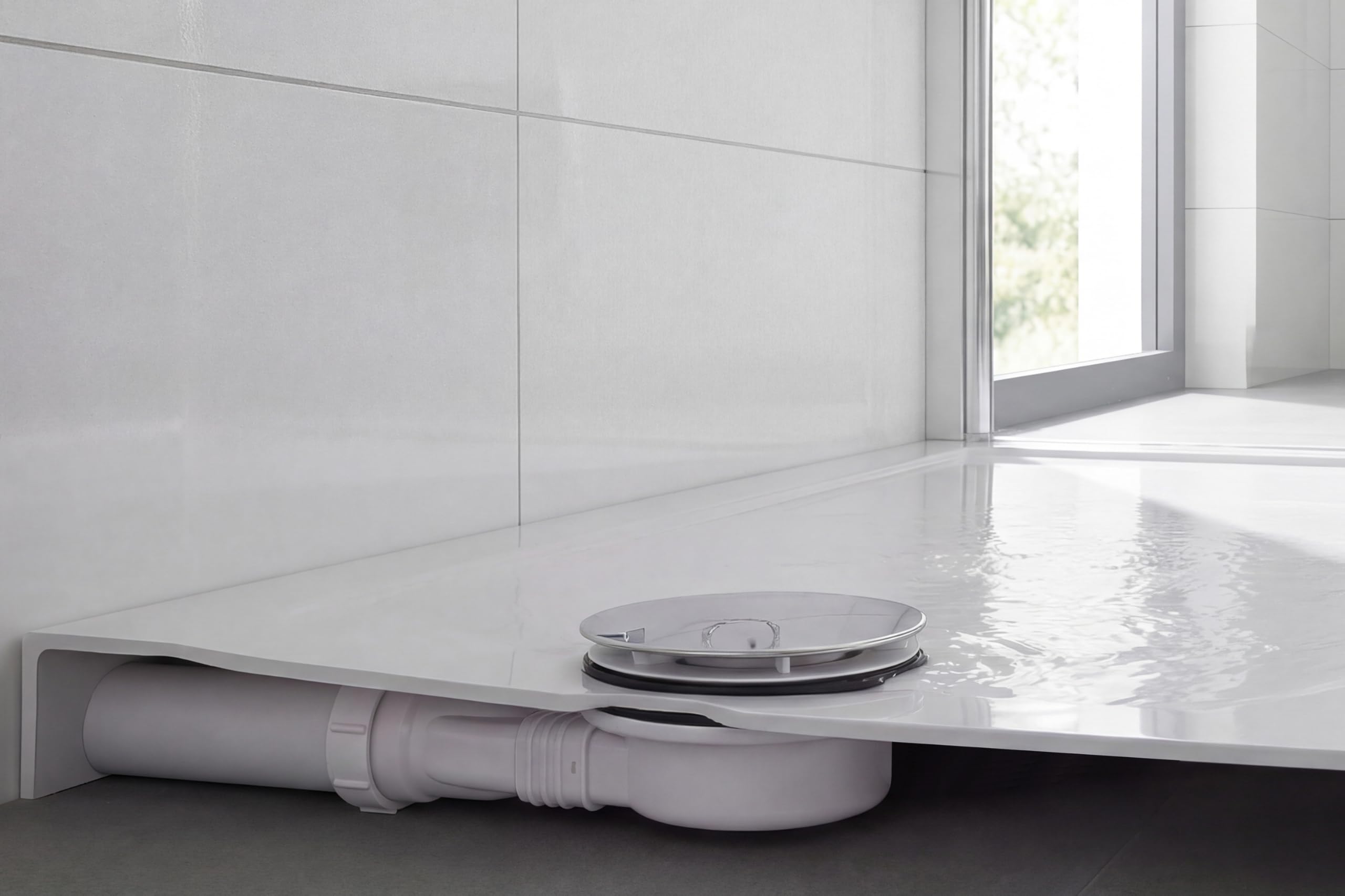 Bonde de douche 90 mm - sortie orientable à 180° - La goulue VALENTIN