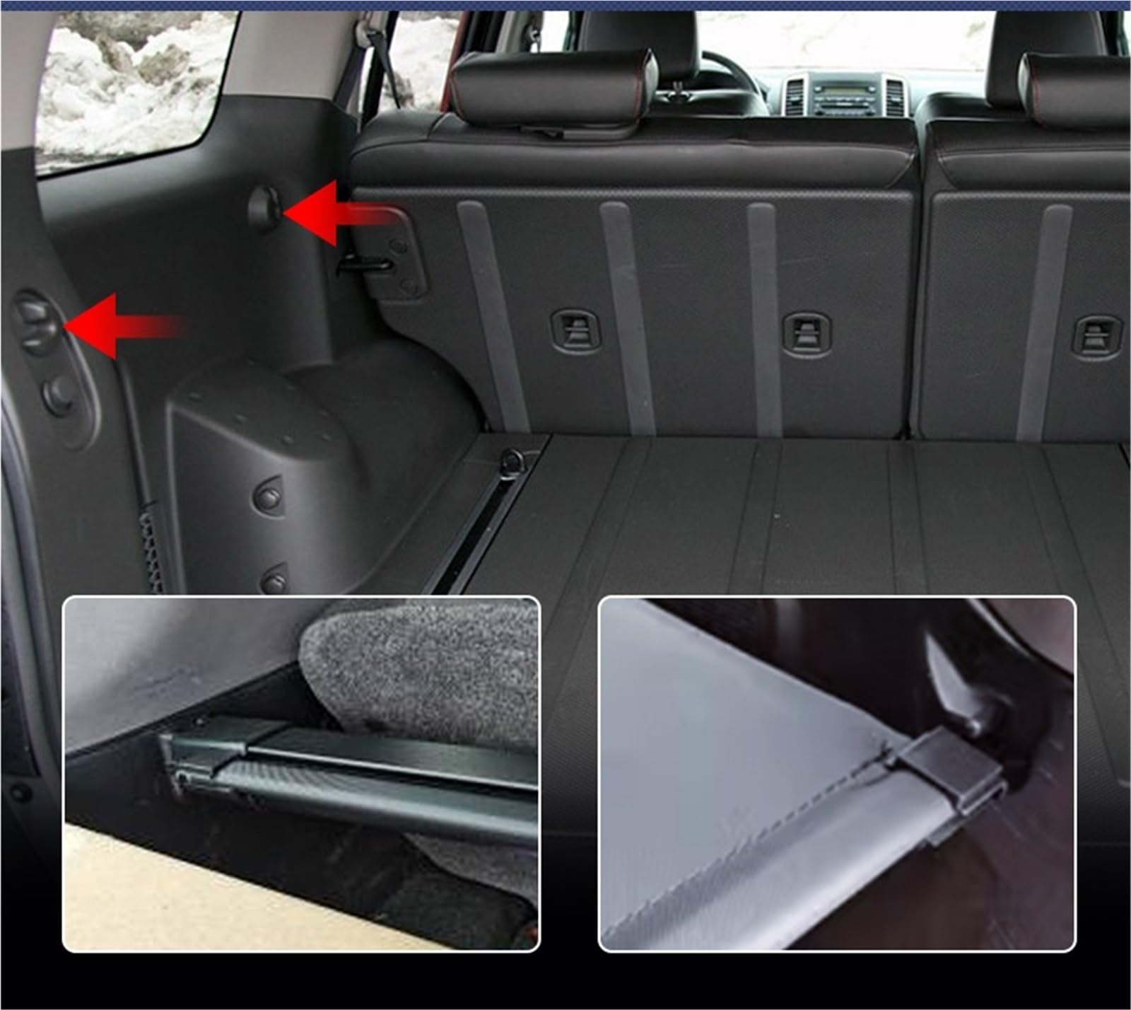 Versenkbare Trunk Cargo Abdeckung Paket Rack Schild Privatsphäre Für Nissan Für Xterra 2005 2006 2007 2008 2009 2010 2011 2012 2013-2015 Gepäckraumabdeckung