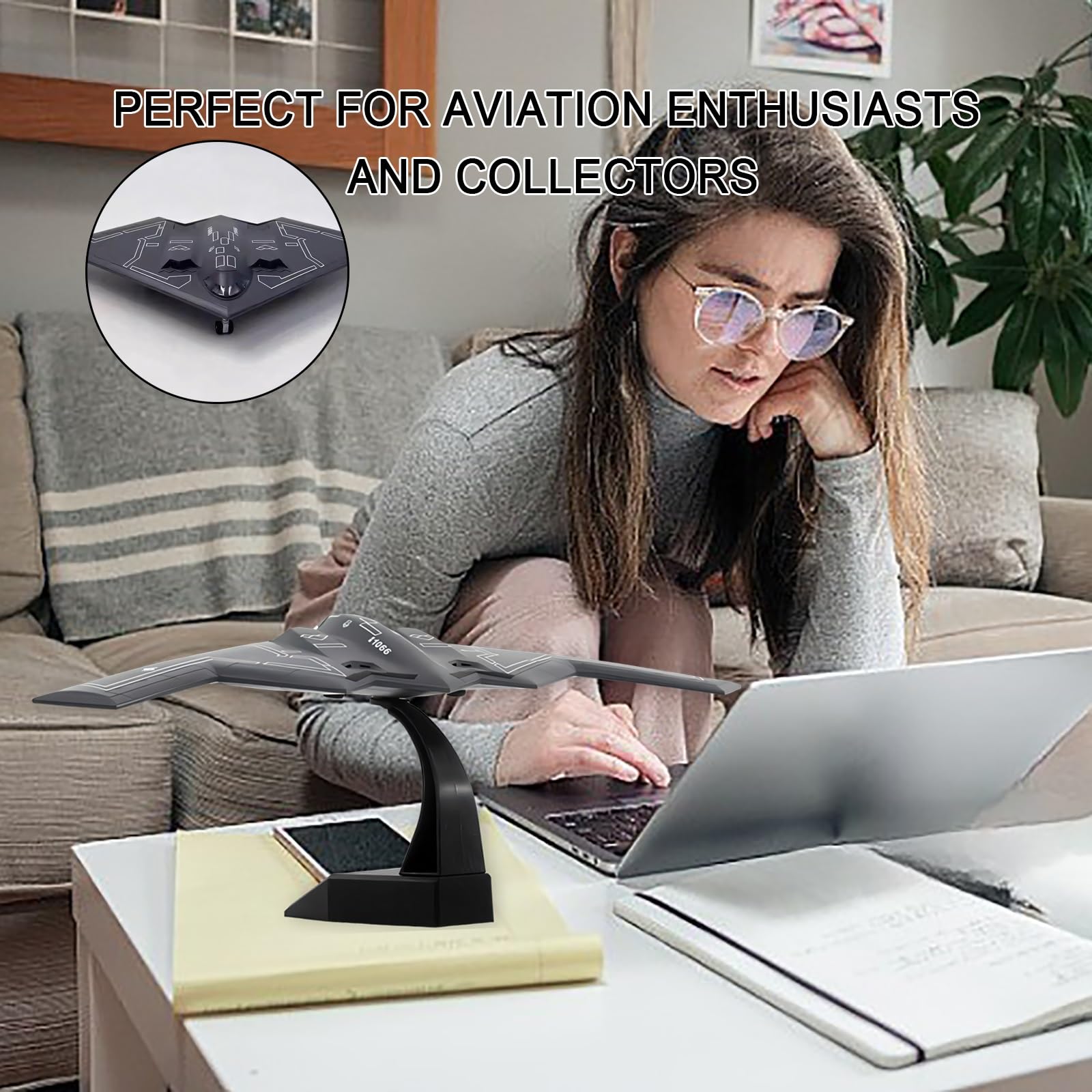 Modello militare metallo pressofuso scala 1/200 bombardiere stealth B-2 dell'aeronautica militare statunitense, aereo militare altamente dettagliato con carrello atterraggio retrattile