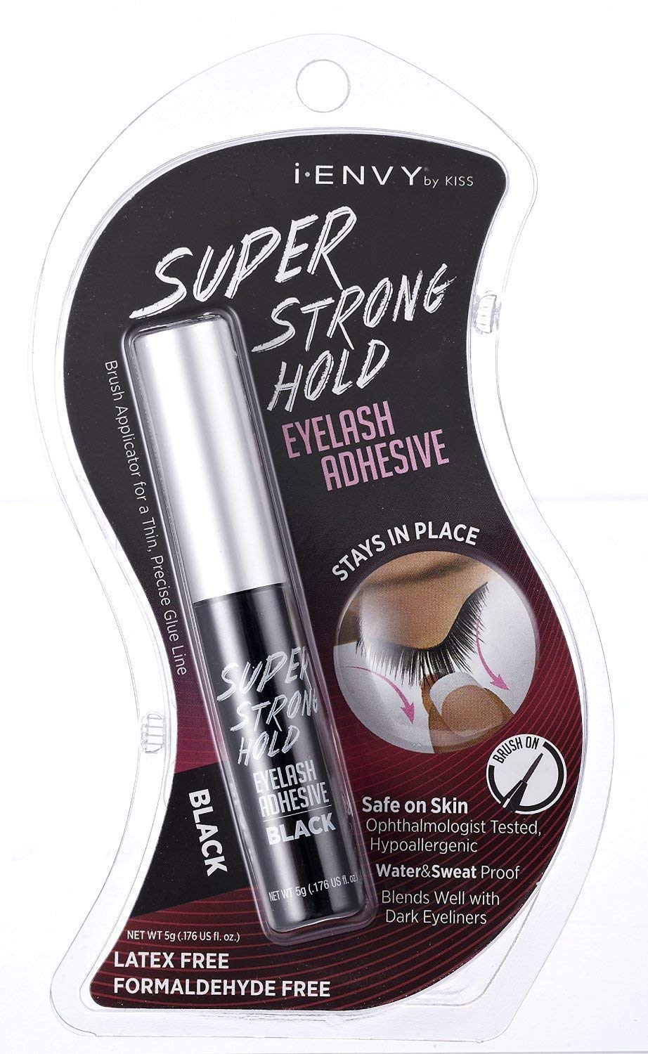 Kiss I Envy Super Strong Hold Eyelash Adhesive Latex Free [Black]