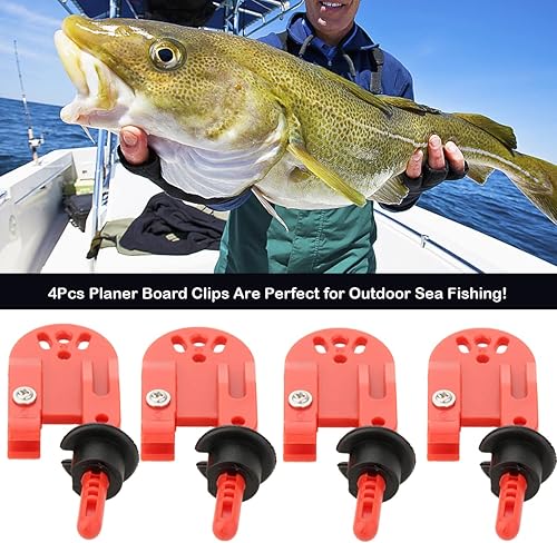 Miniatura 6 de 4 unids Cepilladora Zams Pro Release Clips Pesca en línea Clip lateral para Aparejos de pesca en alta mar Trolling Downrigger Clips