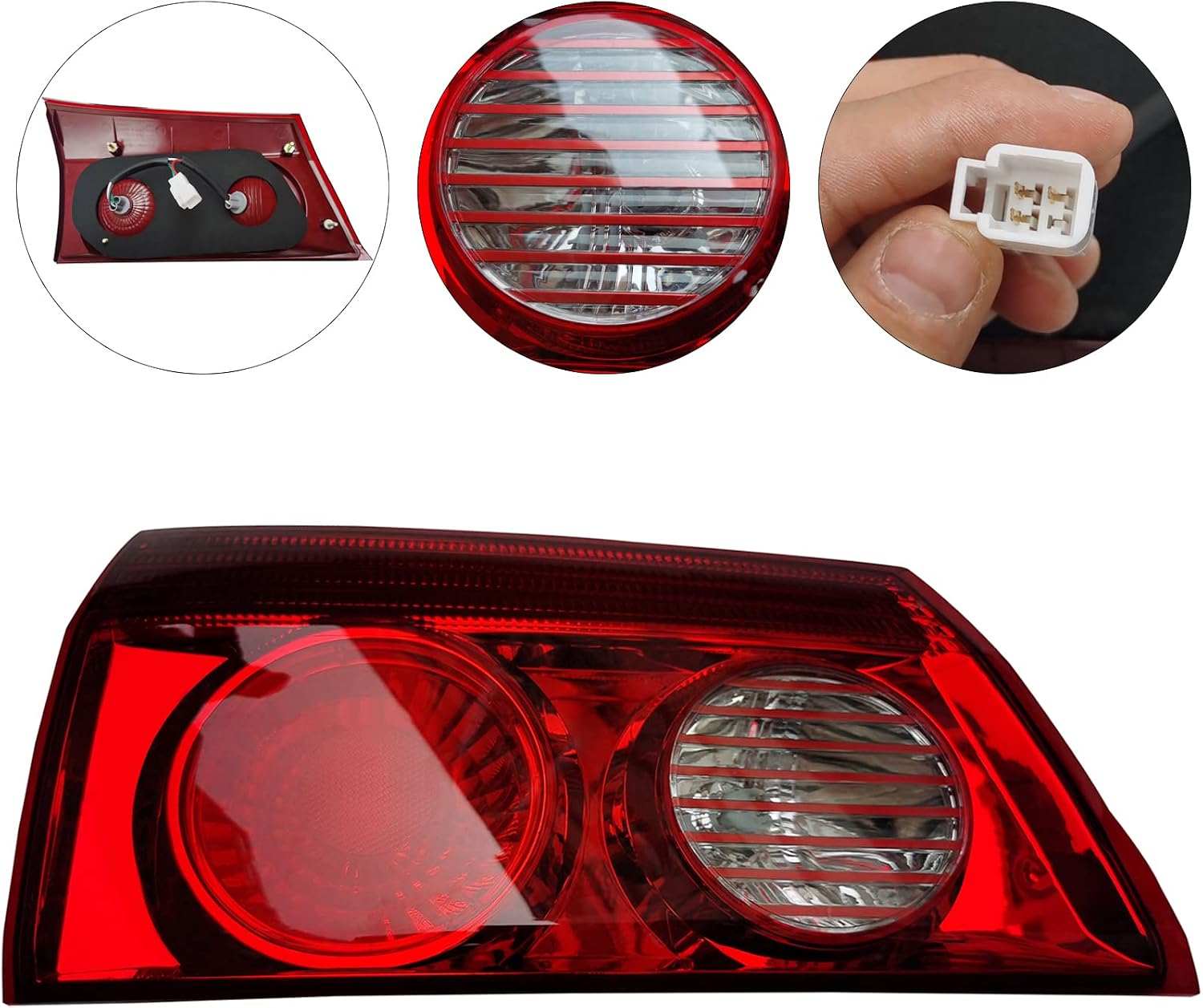 Inner Tail Gate Light for Toyota Sienna 2006-2007 2008 2009 2010, Left Rear Lamp Assembly, Direct Replacement OEM 81670AE020 81680AE020 (Left Driver Side)