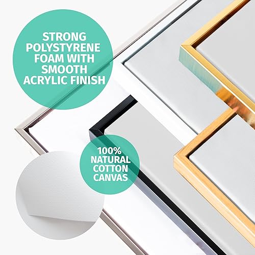 Miniatura 8 de PIXY CANVAS Paquete económico de lienzo estirado de 32 x 40 pulgadas de profundidad y marco flotante para tus pinturas, artes de pared, decoración