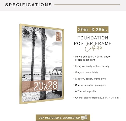 Vista 179 de MCS Gallery Foundation - Marco de póster, marco de fotos para arte de pared, negro, 16 x 20 pulgadas, individual