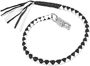 Amazon: 42" Leather Biker Whip – Genuine Leather Motorcycle Get
