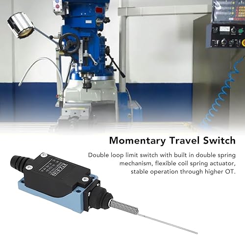Miniatura 4 de XTZ-8169 Double Limit Switch with Built in Double Spring Mechanism, Flexible Coil Spring Actuator, for CNC Milling Tool, 3D Printer, 250V 380V
