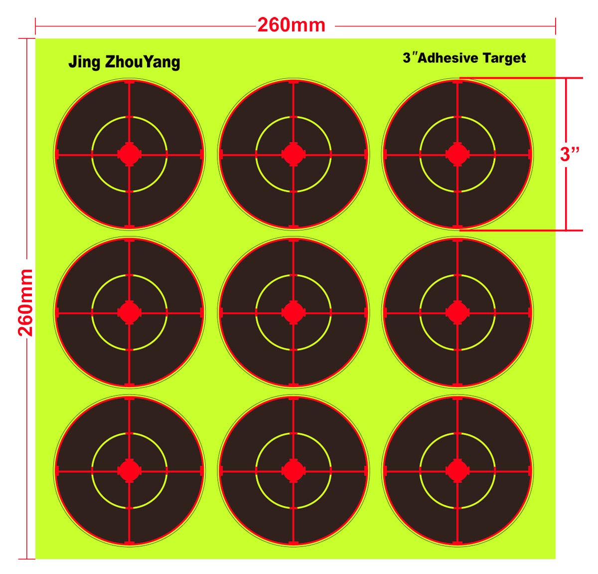 JingZhouYang Splatter Targets for Shooting Reactive Bright
