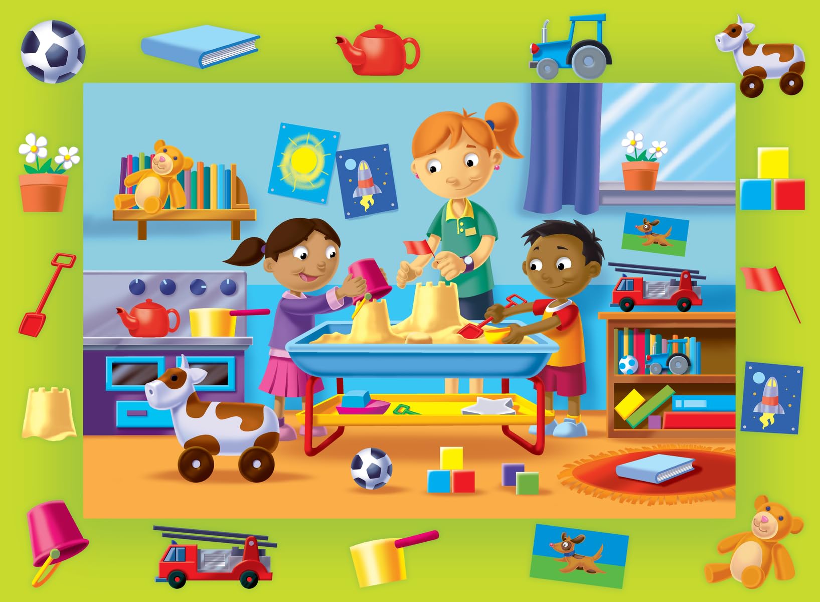Ravensburger My First Look & Find Floor Puzzle - Fun Day at Nursery - 16 PieceJigsaw Puzzle for Kids - Every Piece is Unique, Pieces Fit Together Perfectly