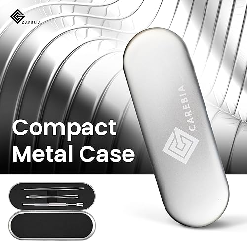 Miniatura 5 de Juego de 3 herramientas de acero inoxidable prémium para eliminar garrapatas para mascotas, duradero, lavable y reutilizable, juego de tres