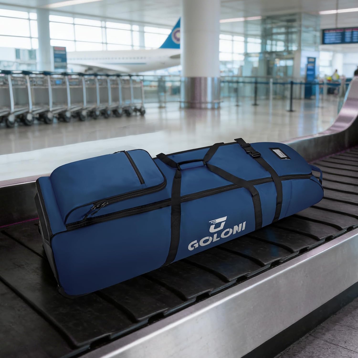 Goloni Golf Travel Bag with Wheels, Airline Approved Golf Club Travel Bag, Carry-On Golf Travel Case