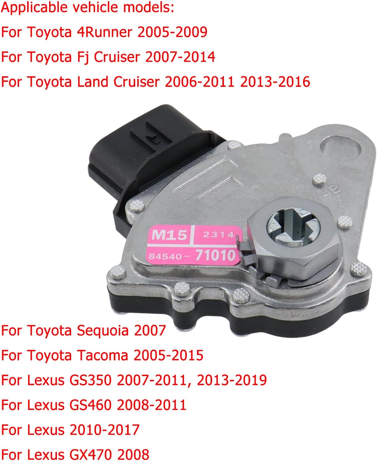 Crapyt Transmission Neutral Switch, Transmission Range Sensor Neutral Switch, for Toyota 4Runner 2005-2009, Fj Cruiser 2007-2014, Land Cruiser, Sequoia 2007, Tacoma, for Lexus GS350, GS460, GX470
