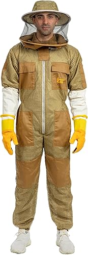 -- Traje ventilado de la apicultura en varios colores con velos redondos o de esgrima