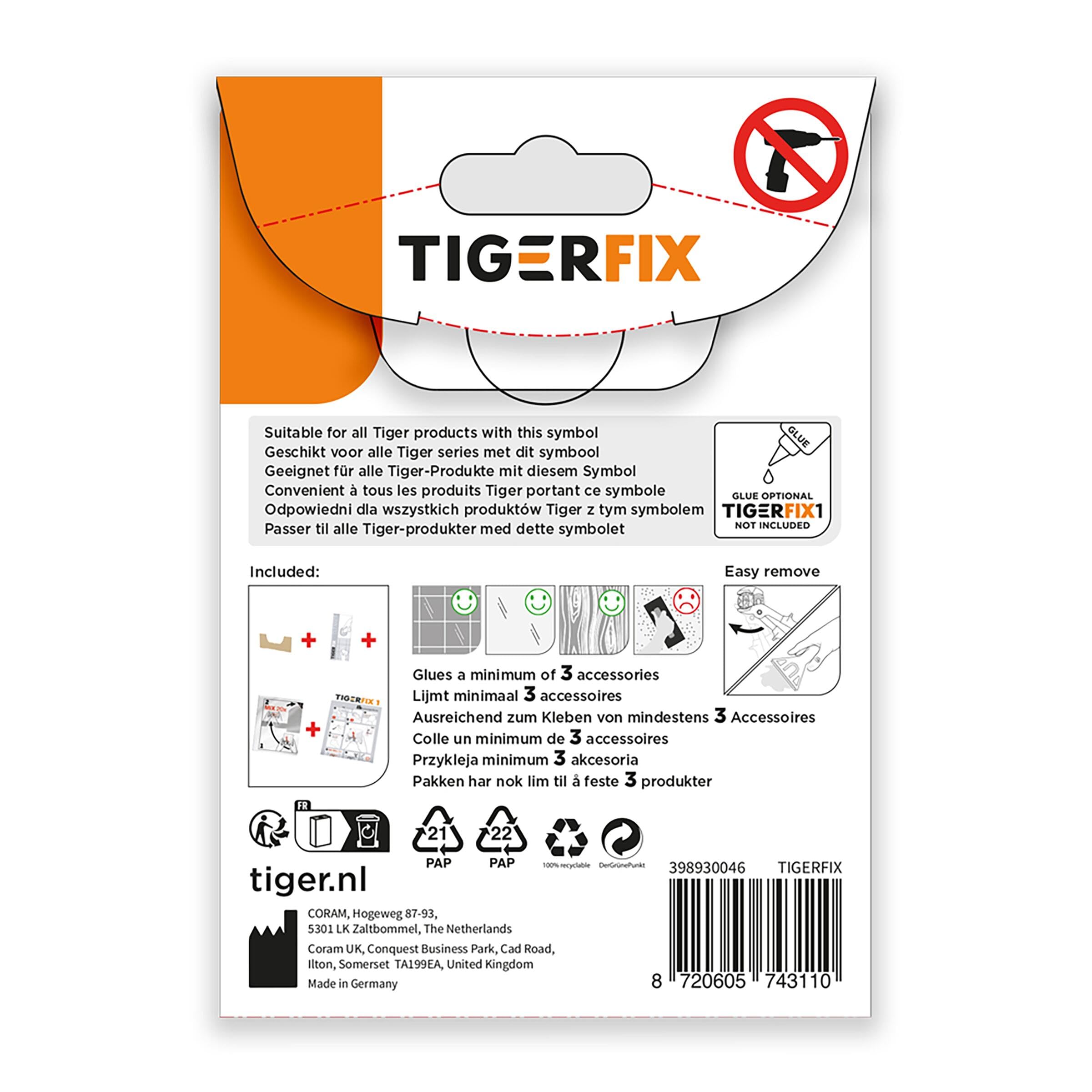 Tiger Sistema adesivo fisso per serie Tiger senza foratura