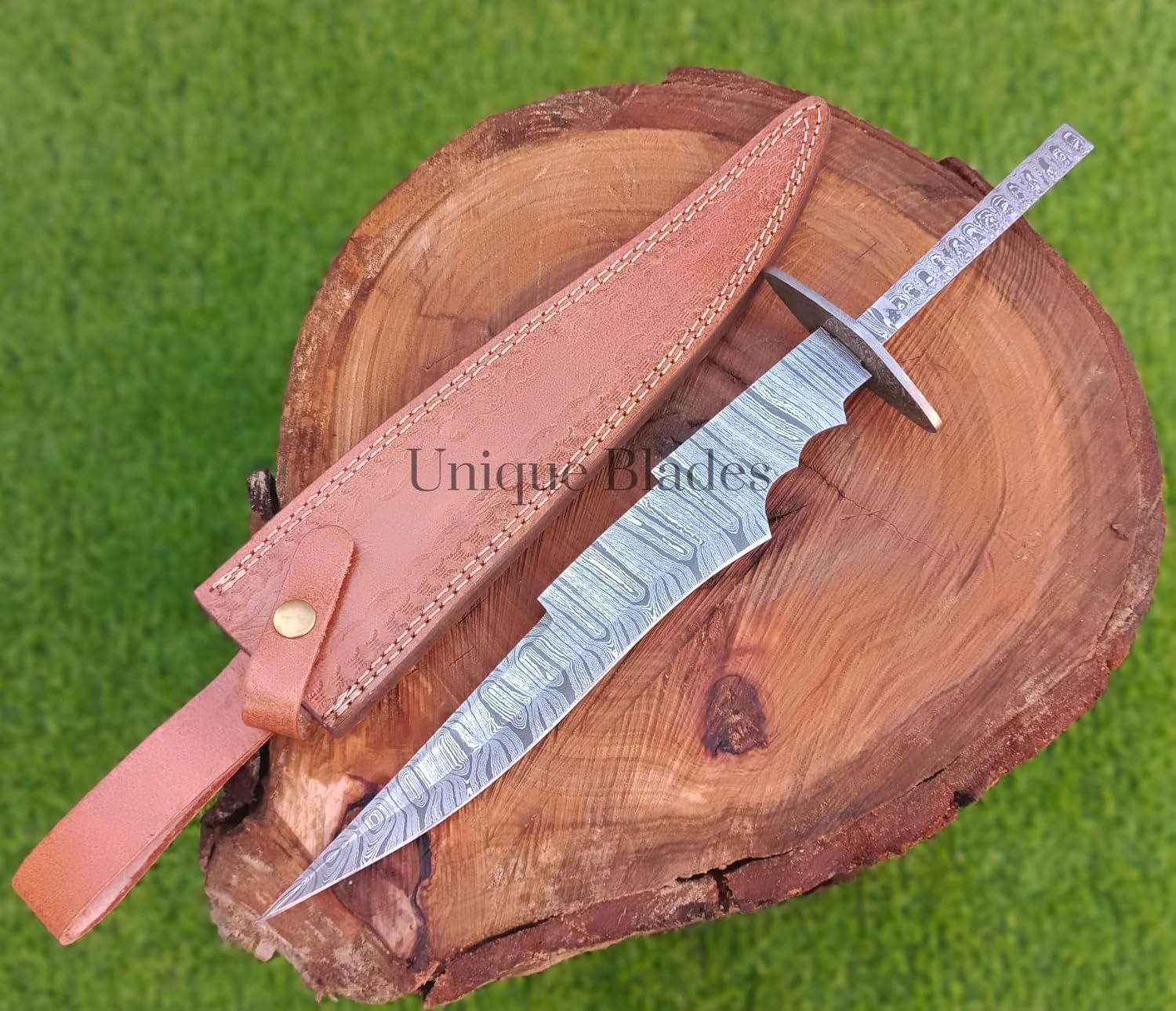 Blank Blades, DAMASCUS STEEL Blank Blades For Knife Making, Knife Making Supplies' Camping, Survival, Blades (Hunt 43.18 CM)