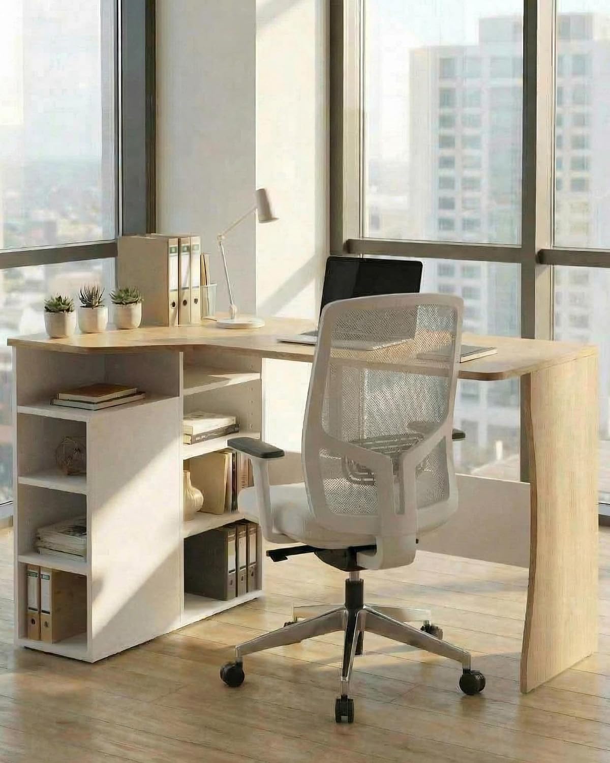 Amazon.co.jp: Garvee L字デスク パソコンコーナーデスク 学習机 120Cm 