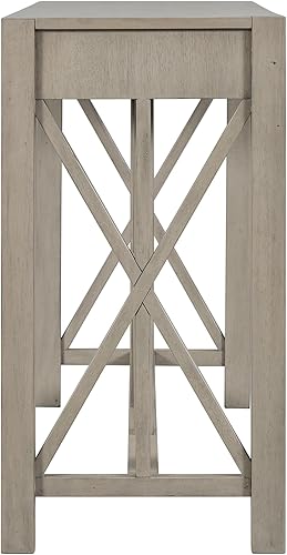 Miniatura 41 de Moderna mesa consola de 62.2 pulgadas, mesa de sofá con 4 cajones y 2 estantes, adecuada para entrada, pasillo, sala de estar, dormitorio (blanco