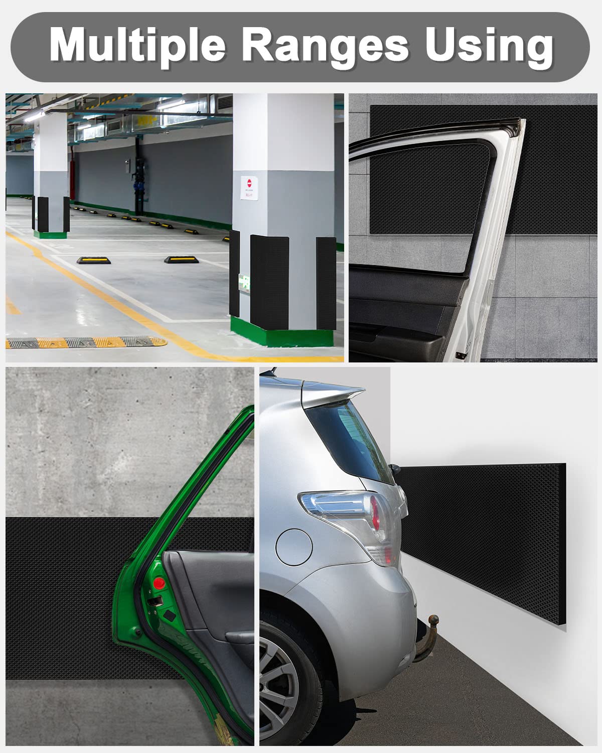 4pz Protezione per Pareti Paracolpi Garage, in EVA 40 x 20 x 2 cm Autoadesivo Protettore Portiera Auto, Legno Impermeabile Ammortizzanti